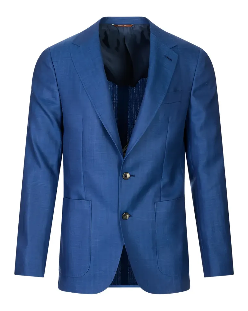 Canali unlined single-breasted regular-fit jacket - Blau Blau