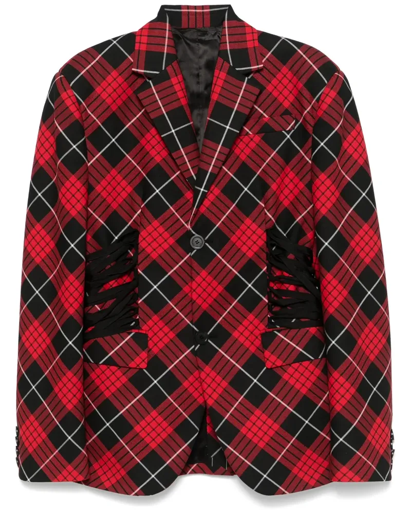 Jean Paul Gaultier Kariertes Sakko - Rot Rot