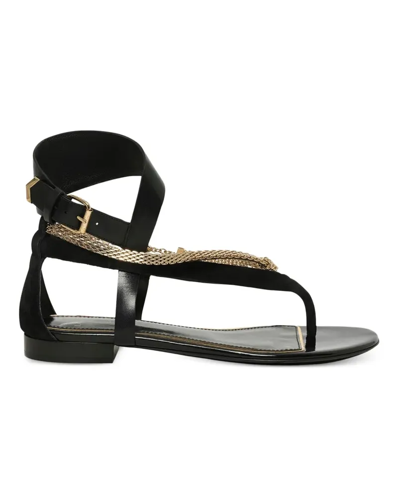 Lanvin Verzierte Sandalen mit Schnallenverschluss - Schwarz Schwarz