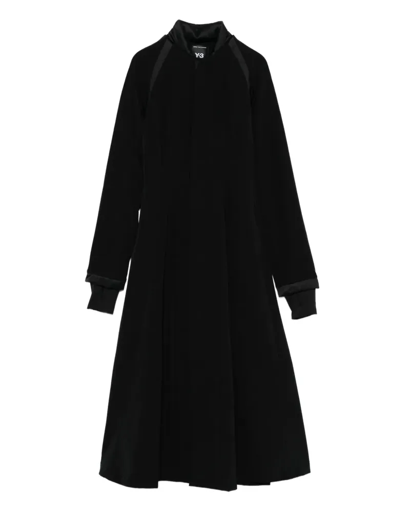 Y-3 Falten-Midikleid mit wattierten Details - Schwarz Schwarz