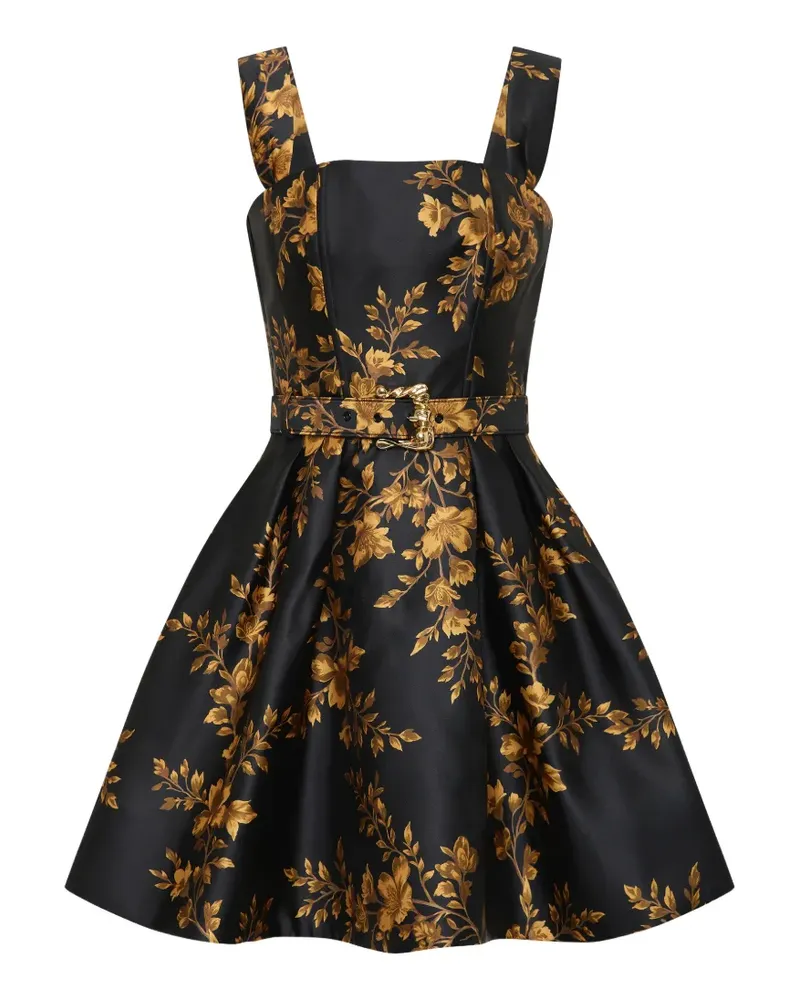 Rebecca Vallance Gilded Minikleid mit Blumen - Schwarz Schwarz