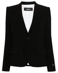 Dsquared2 Einreihiger Blazer mit Logo-Schild Schwarz