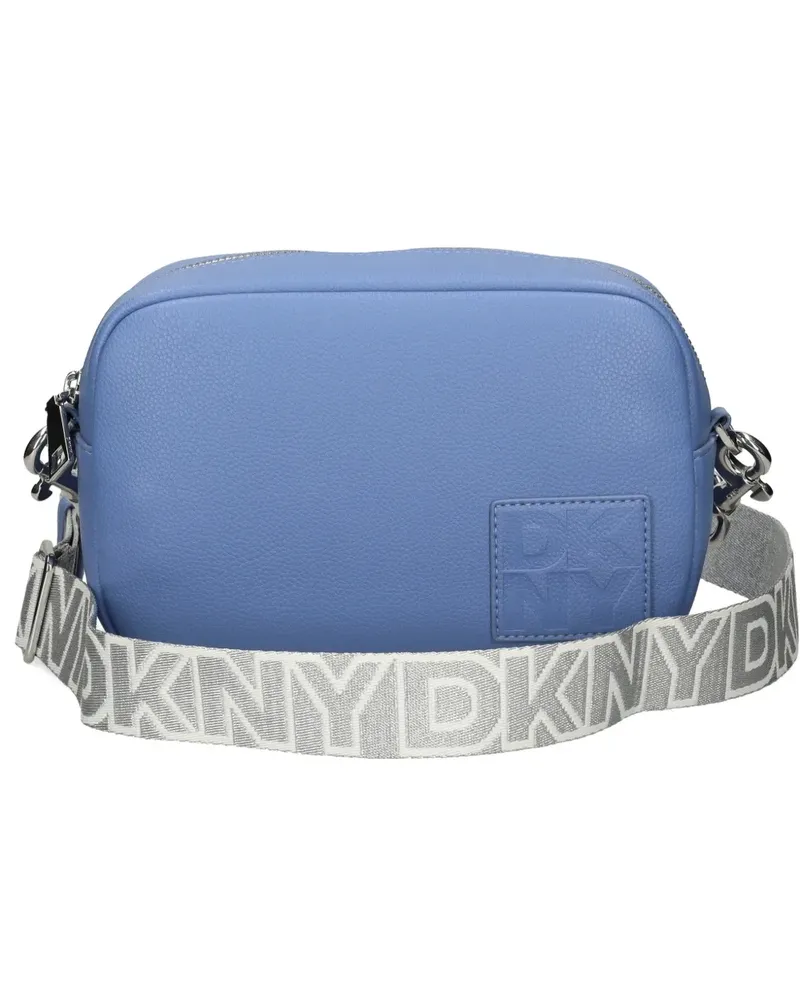 DKNY logo-strap cross body bag - Blau Blau