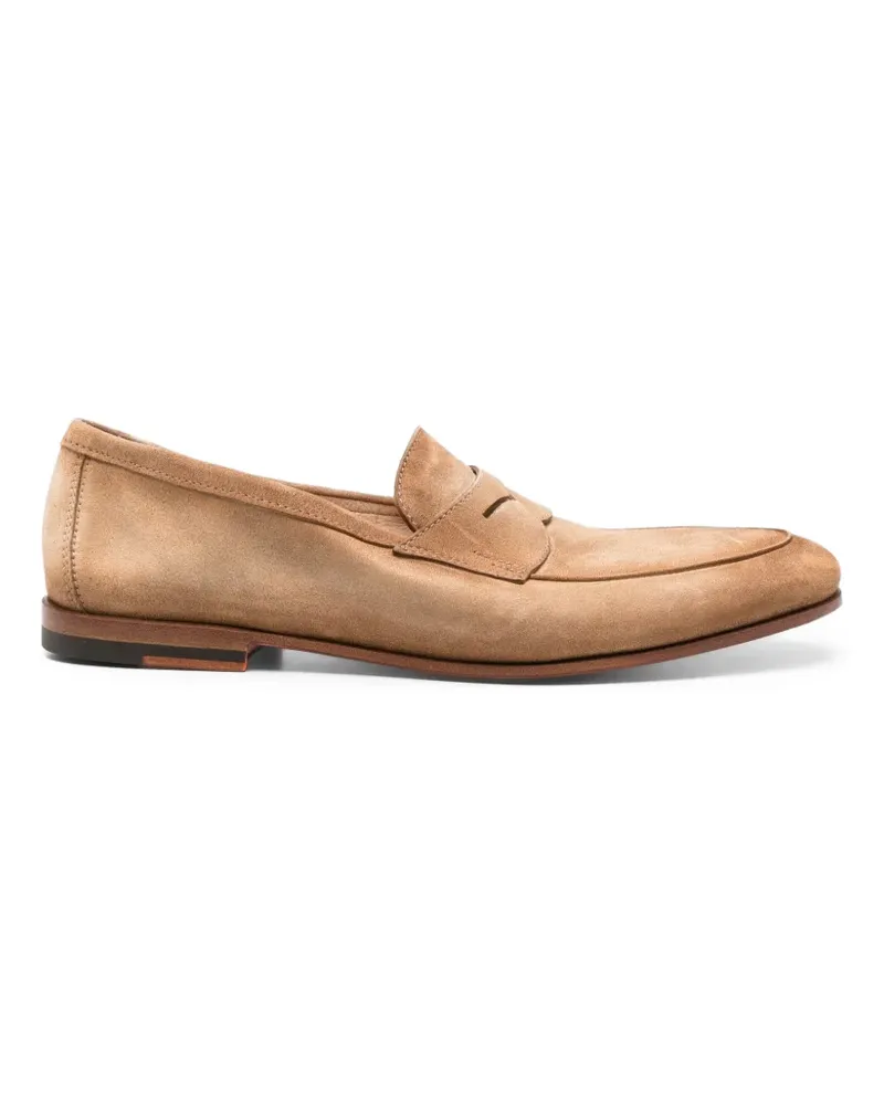 Santoni Loafer aus Wildleder - Nude Nude