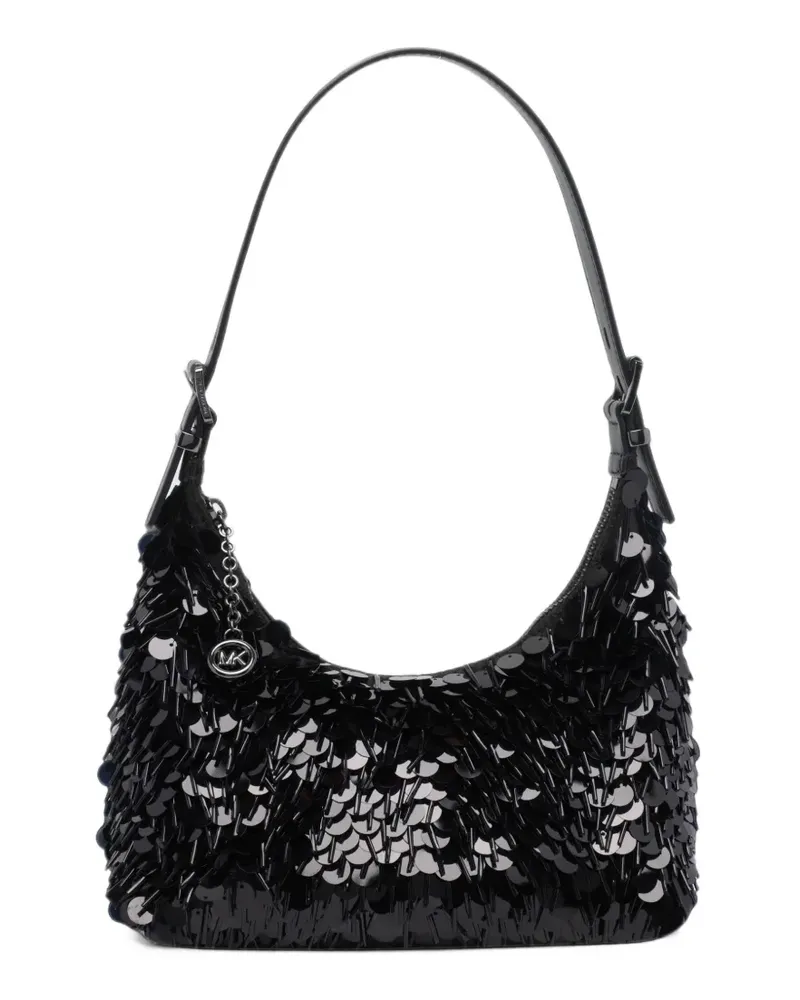 Michael Kors Kleine Nolita Paillette Pochette Tasche - Schwarz Schwarz