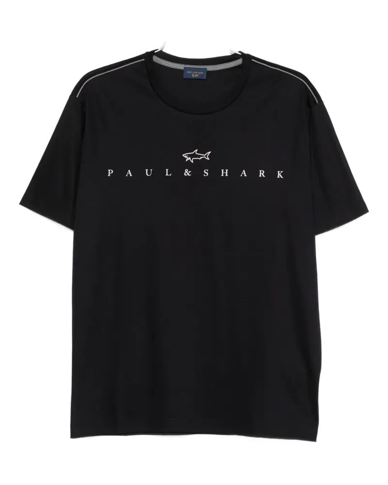 Paul & Shark logo-print T-shirt - Schwarz Schwarz