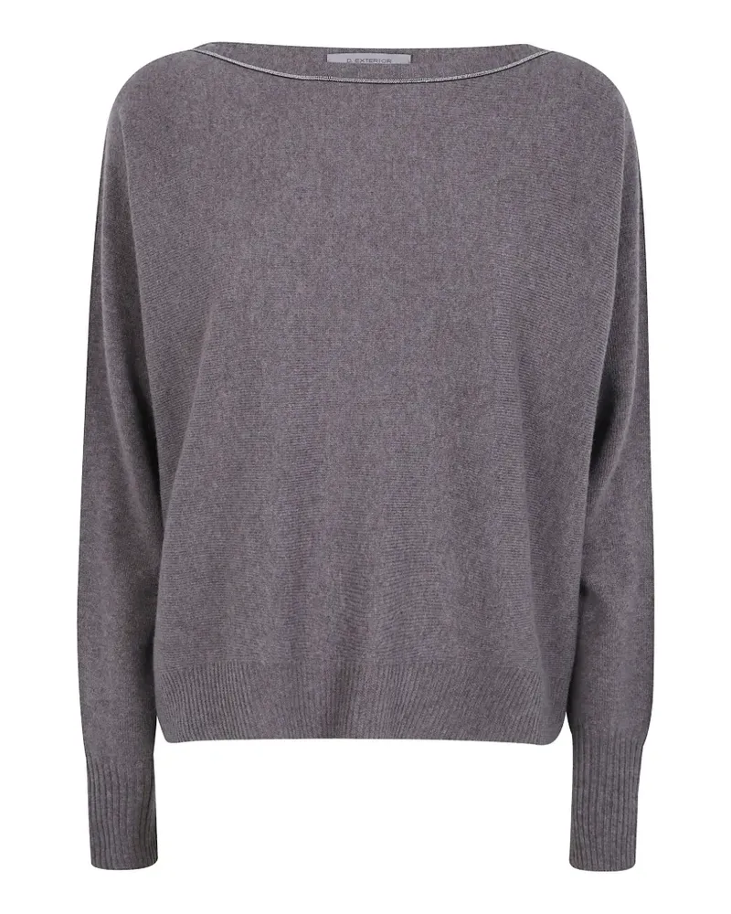 D.EXTERIOR Pullover mit U-Boot-Ausschnitt - Braun Braun