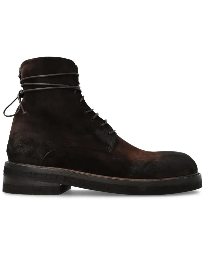 Marsèll Schnürstiefel aus Wildleder - Schwarz Schwarz