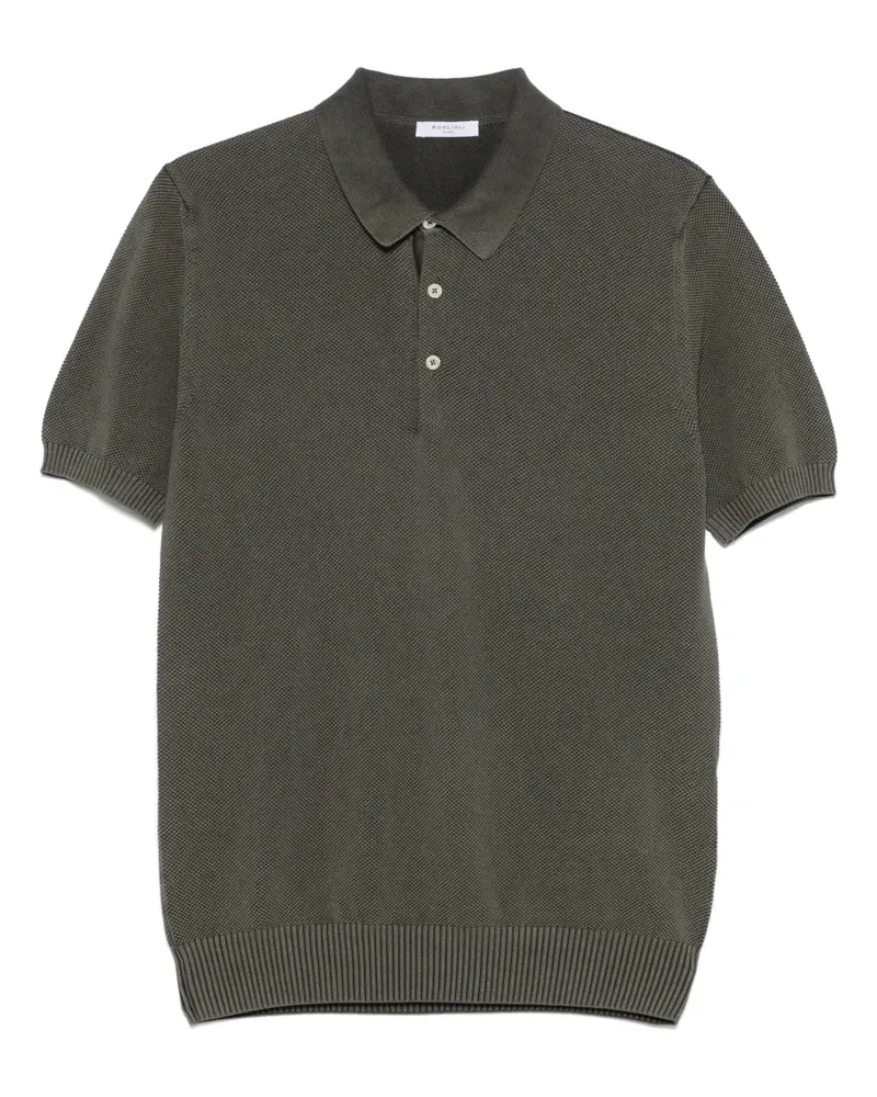 Boglioli Gestricktes Poloshirt - Grün Grün