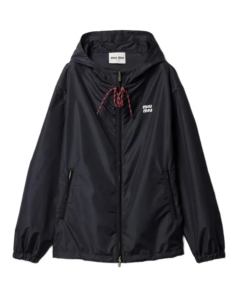 Miu Miu Klassische Kapuzenjacke - Schwarz Schwarz