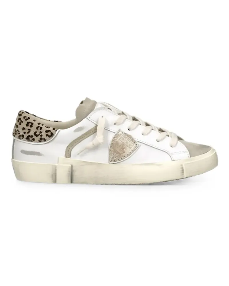 Philippe Model Prsx Sneakers mit Leopardenprint - Weiß Weiß