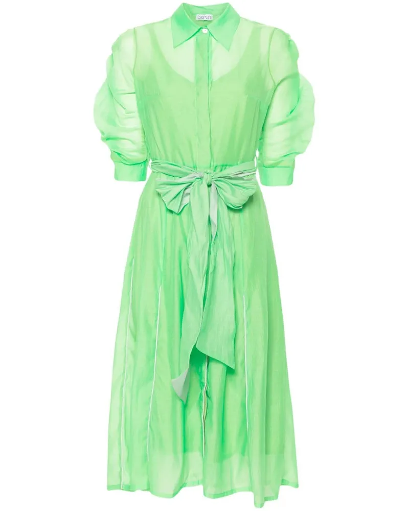 Baruni Midikleid aus Organza - Grün Grün