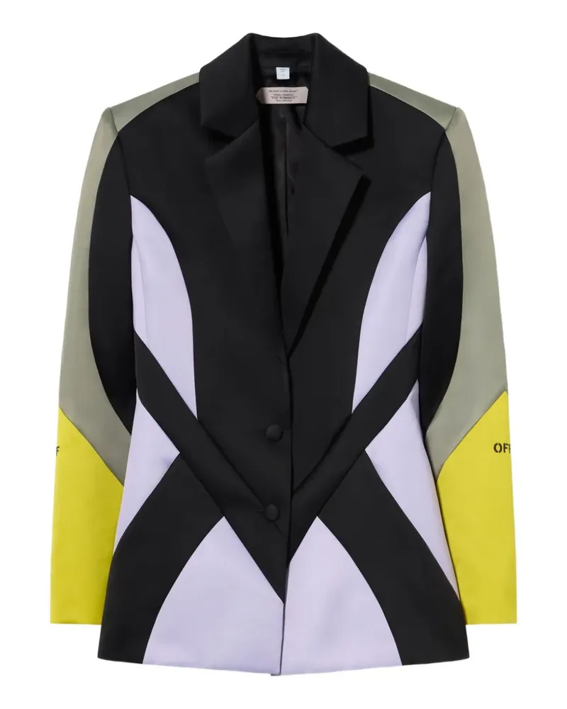 OFF-WHITE Sakko in Colour-Block-Optik - Schwarz Schwarz