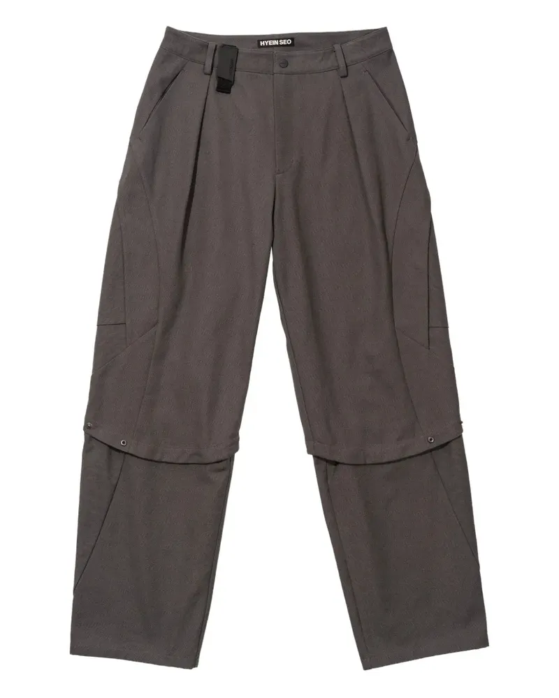 Hyein Seo Bundfaltenhose mit Einsätzen - Grau Grau