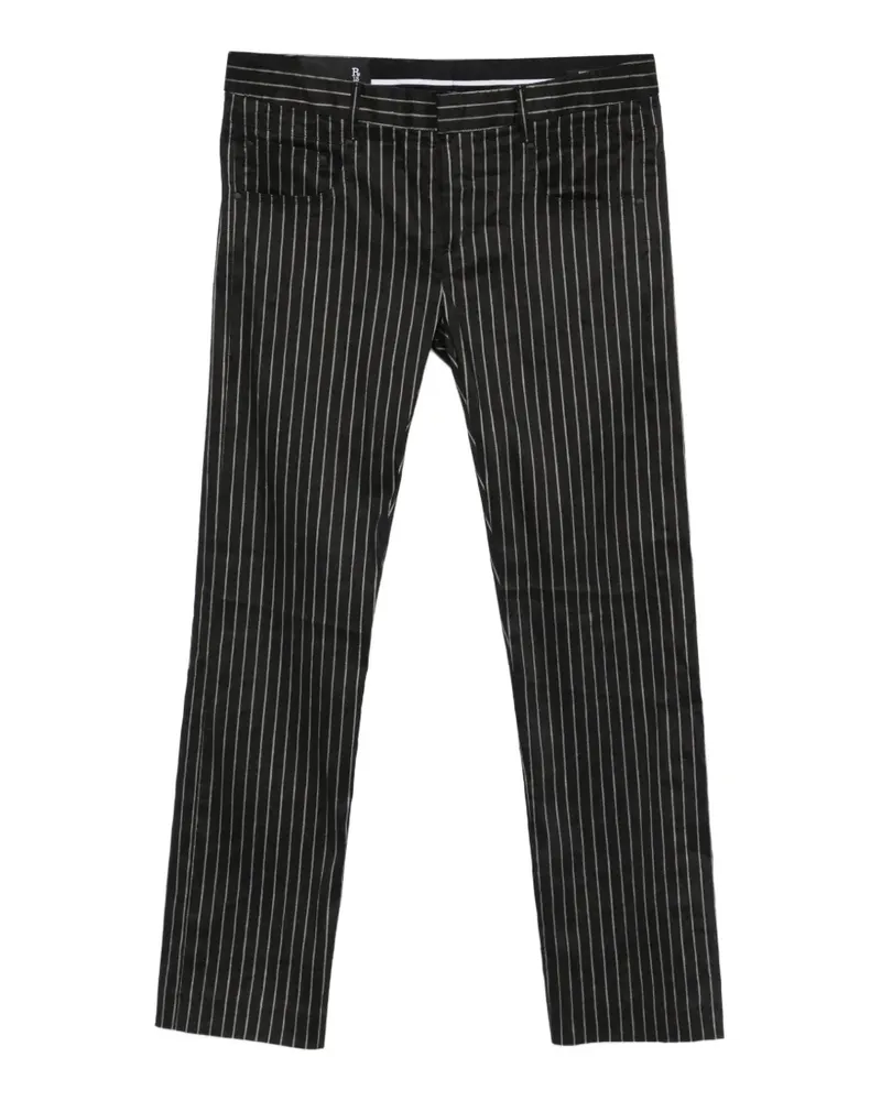 R13 Gestreifte Hose - Schwarz Schwarz