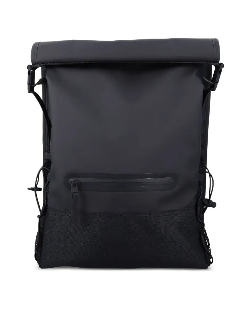 RAINS Trail Mountaineer Rolltop front-pocket backpack - Schwarz Schwarz
