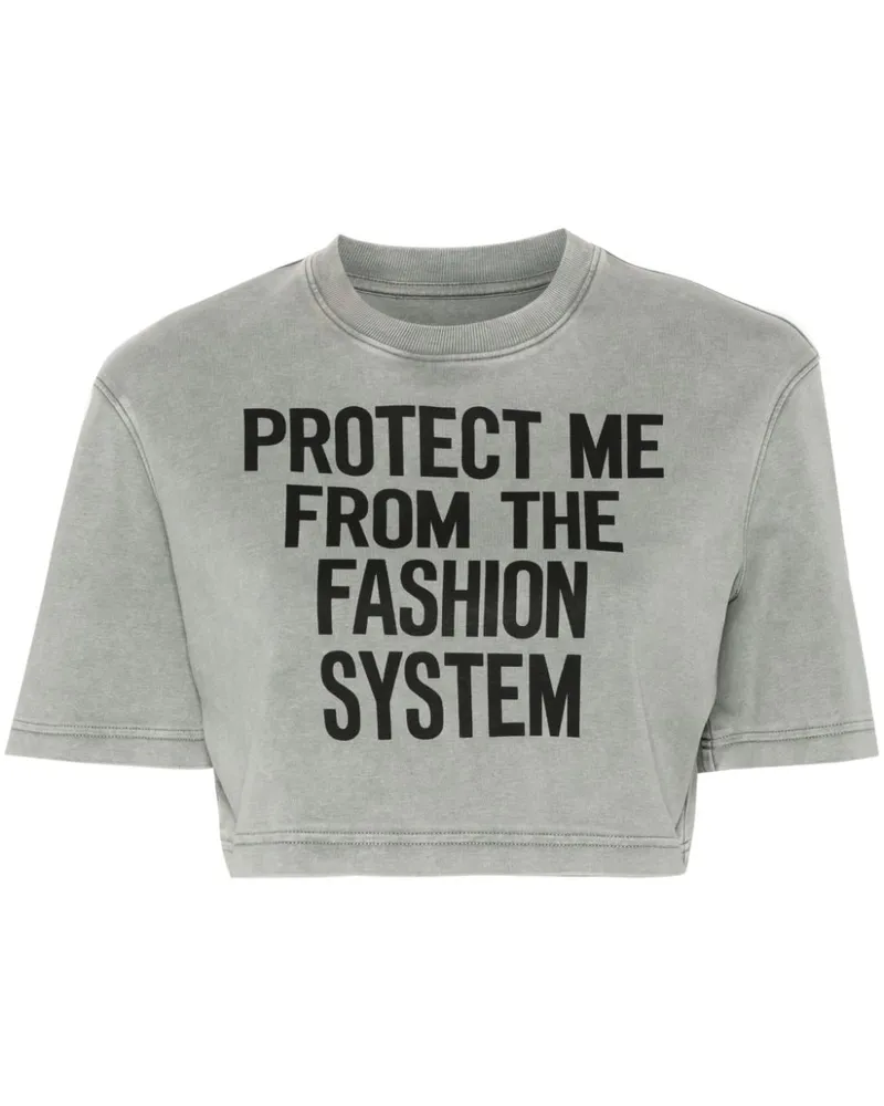Moschino T-Shirt mit Text-Print - Grau Grau