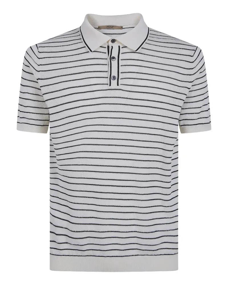 Nuur Gestreiftes Poloshirt - Weiß Weiß