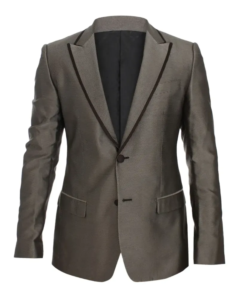 Dolce & Gabbana slim-fit silk blazer - Braun Braun