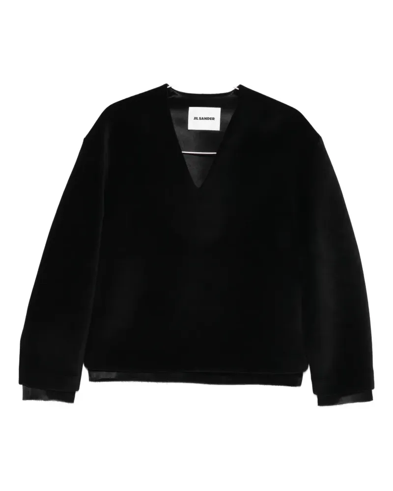 Jil Sander Pullover mit V-Ausschnitt - Schwarz Schwarz