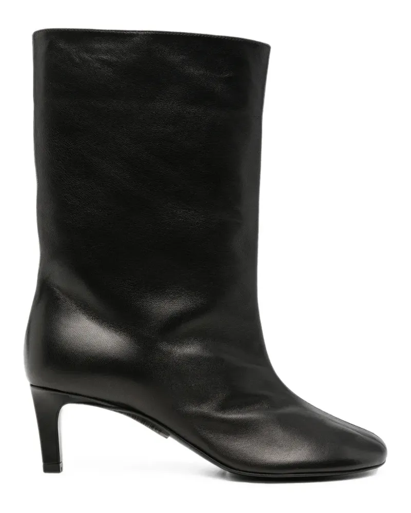 PLAN C pointed-toe leather boots - Schwarz Schwarz