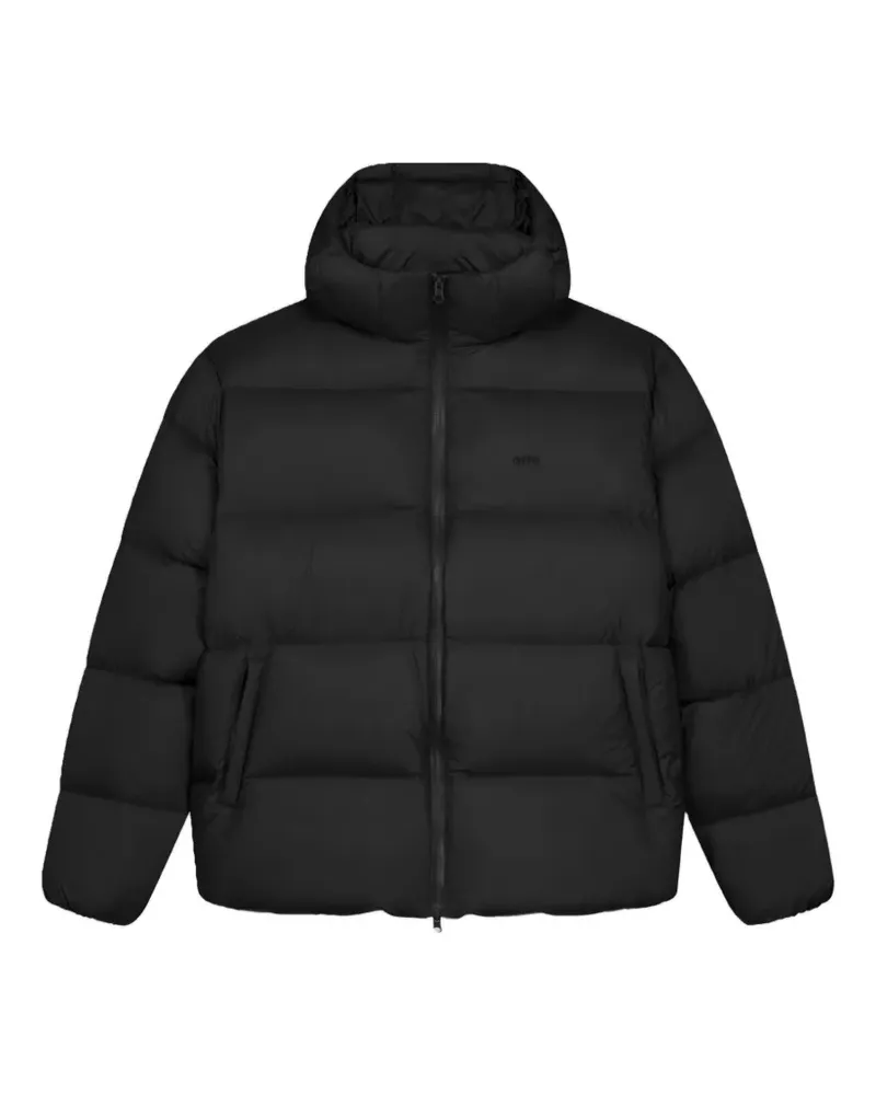Arte Antwerp ripstop hooded padded jacket - Schwarz Schwarz