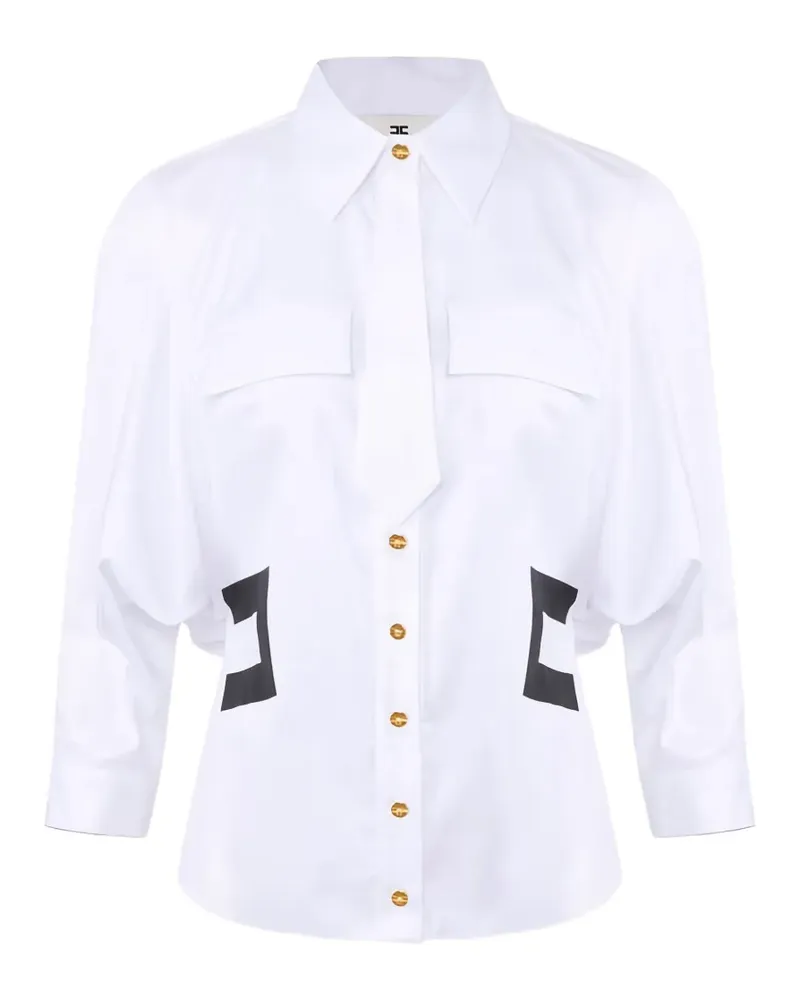 Elisabetta Franchi tie-detail shirt - Weiß Weiß