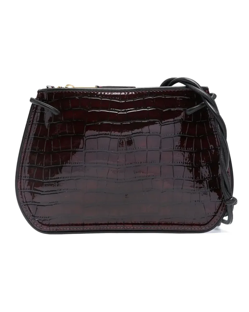 Philosophy Di Lorenzo Serafini Schultertasche mit Kroko-Effekt - Braun Braun