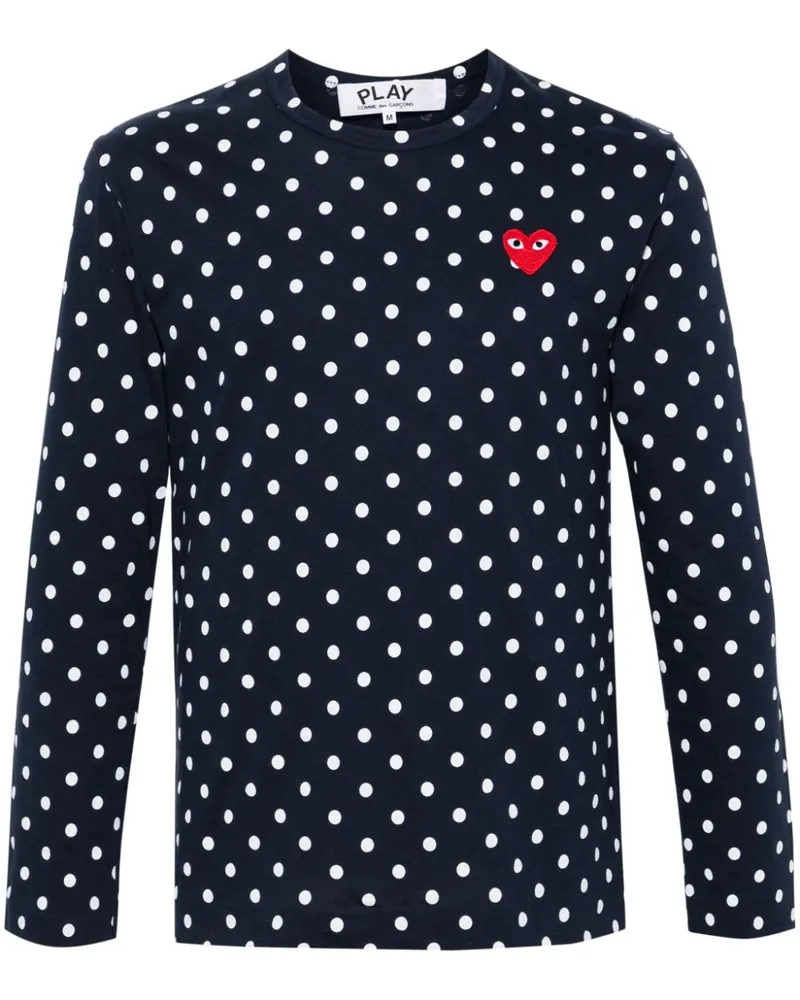Comme des Garçons T-Shirt mit Polka Dots - Blau Blau
