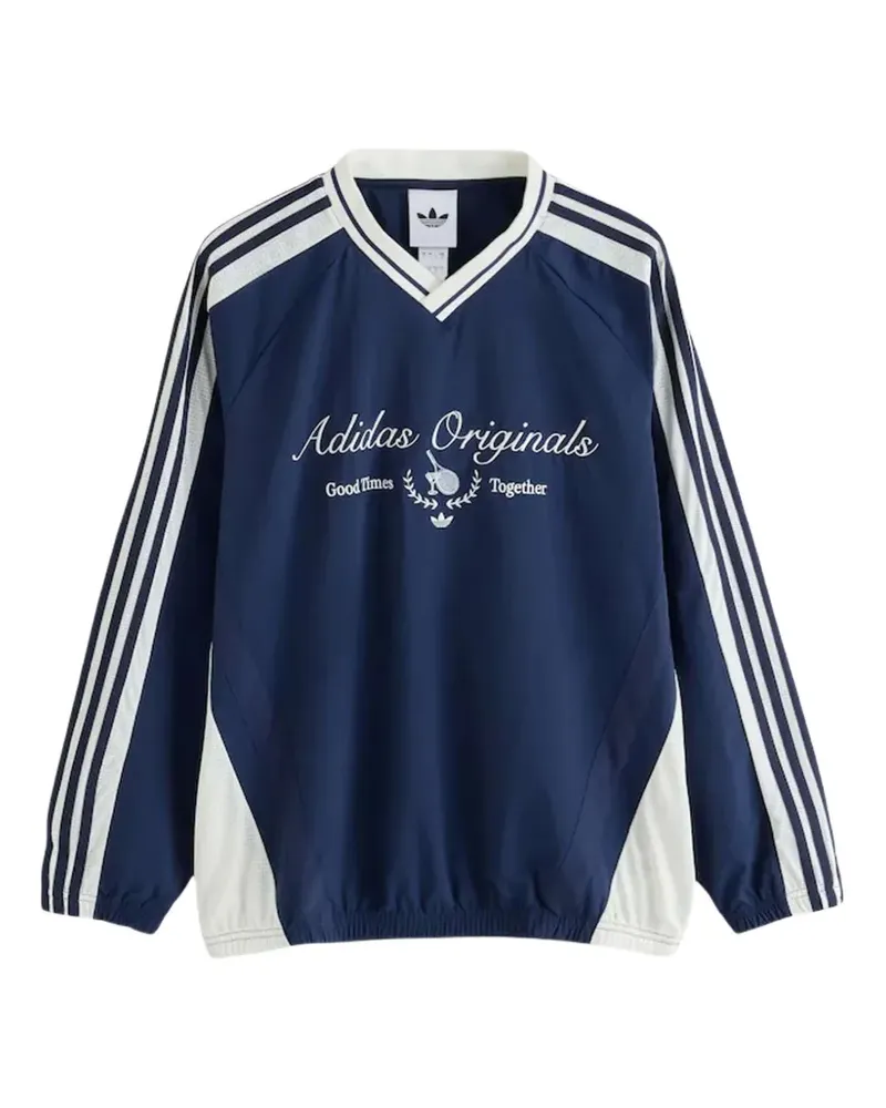 adidas Originals Pullover mit V-Ausschnitt - Blau Blau