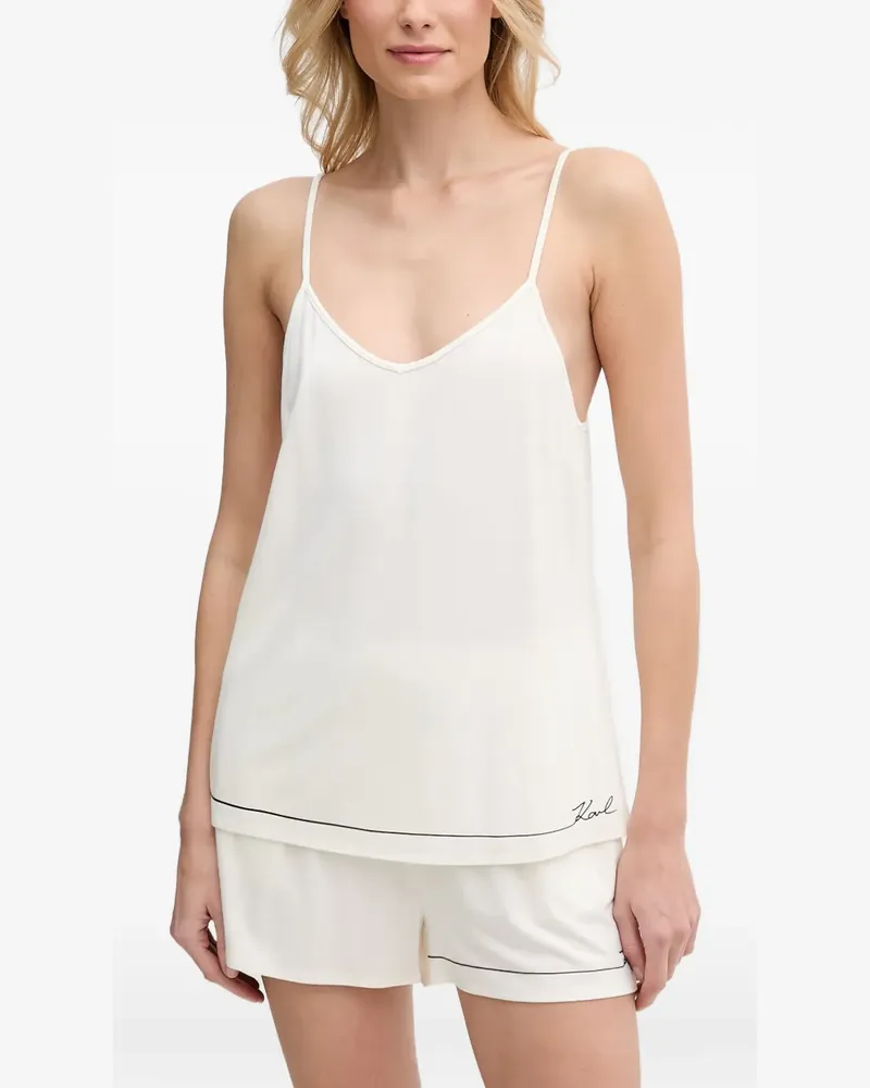 Karl Lagerfeld Pyjama mit Logo-Print - Nude Nude