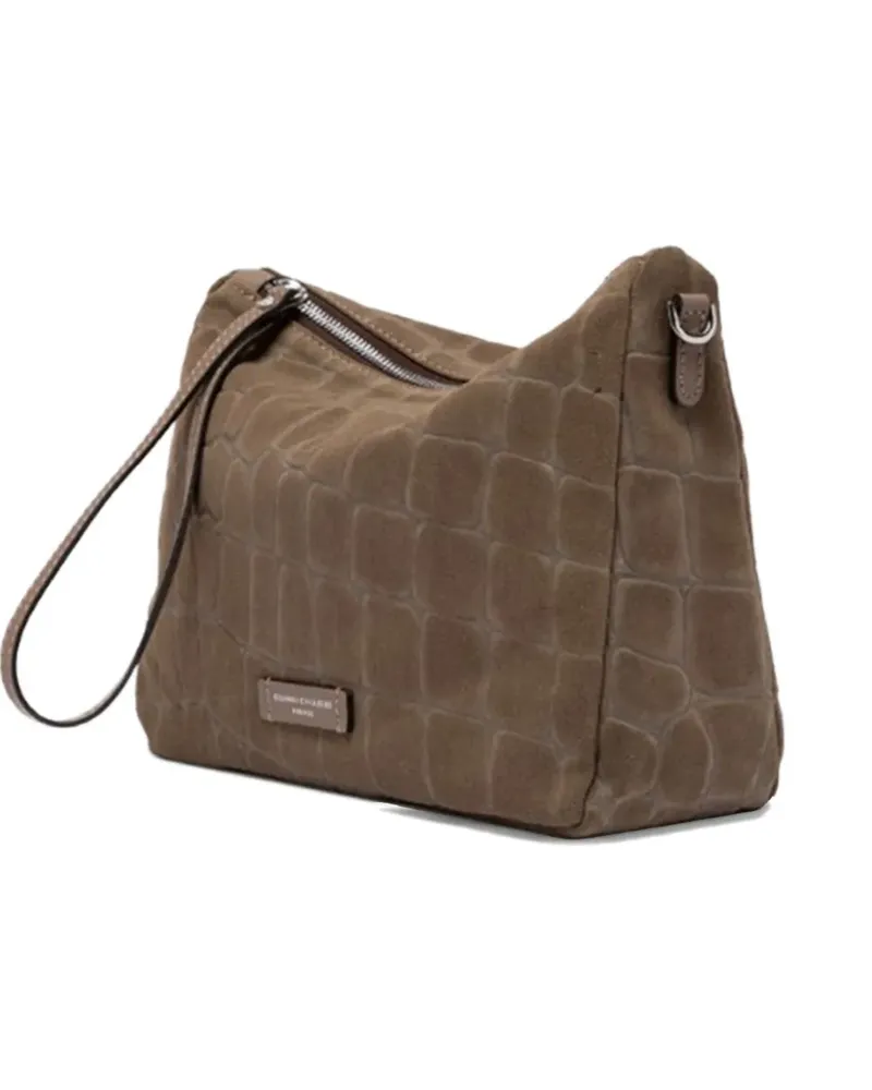 Gianni Chiarini crocodile effect clutch bag - Braun Braun