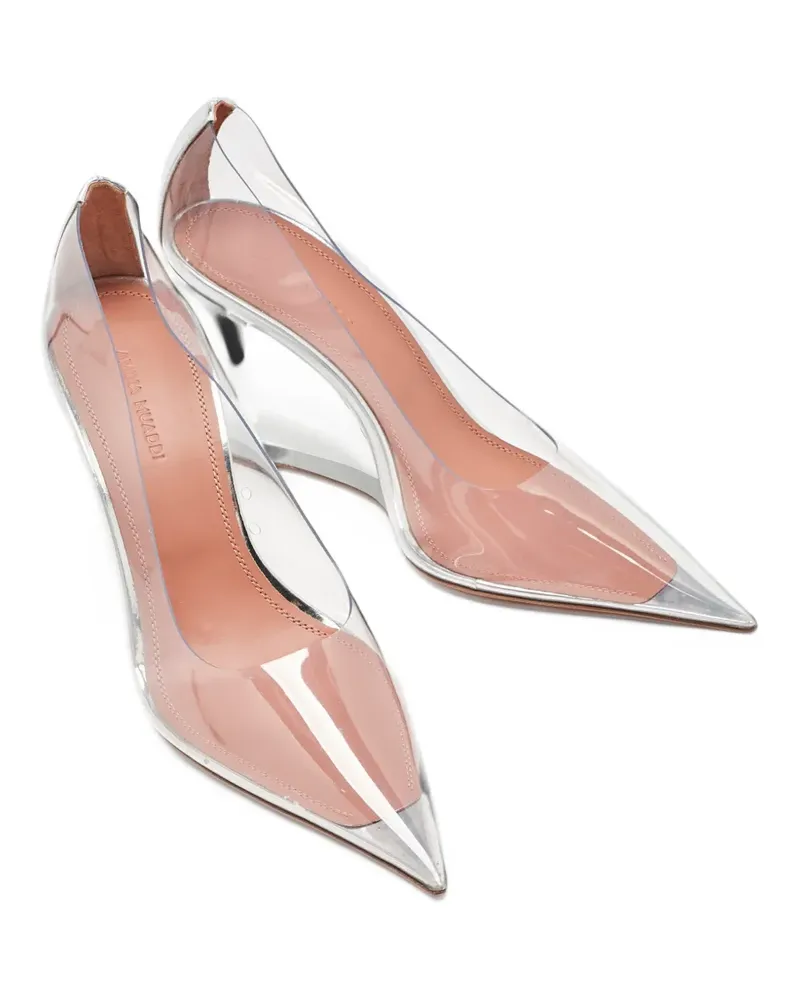 Amina Muaddi Ane Wedge-Pumps - Weiß Weiß