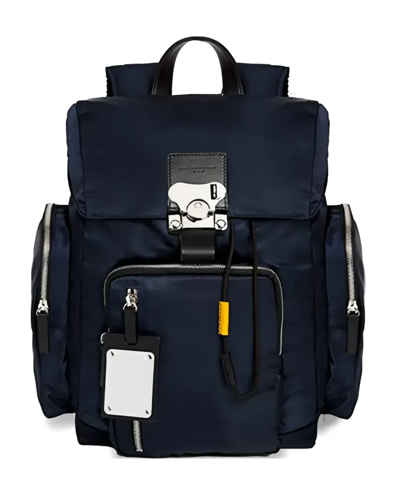 FPM Laptop-Rucksack mit Schmetterlingsverschluss - Blau Blau