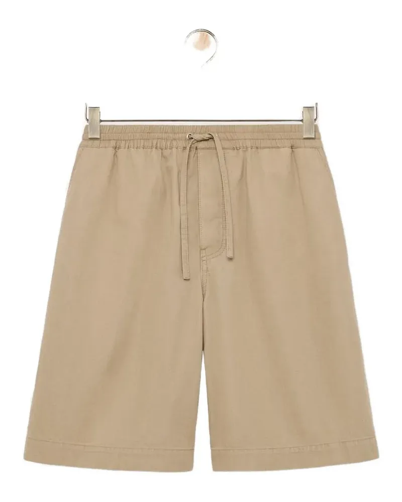 Loewe Anagram-embroidered drawstring shorts - Nude Nude