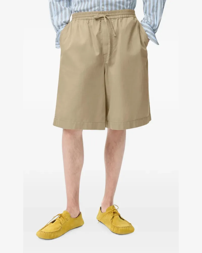 Loewe Kordelzug-Shorts mit Anagram-Stickerei - Nude Nude