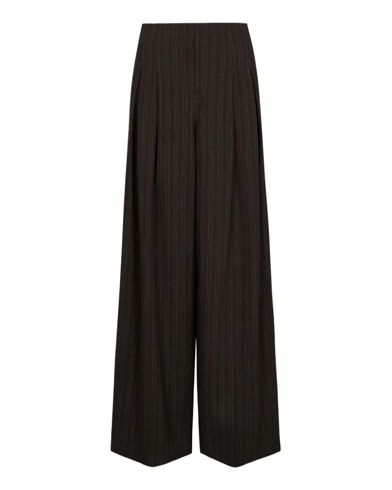 TWP Roberts Bundfaltenhose mit Nadelstreifen - Braun Braun