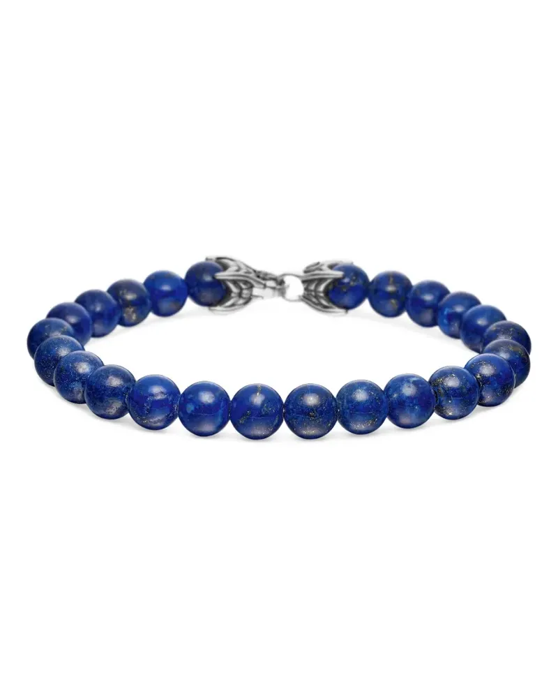 David Yurman Spiritual Beads Armband aus Sterlingsilber 8mm - Blau Blau
