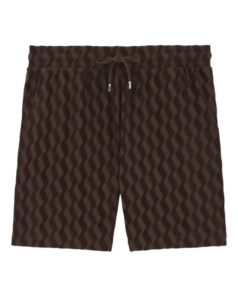 Frescobol Carioca Augusto Terry jacquard-knit shorts - Braun Braun
