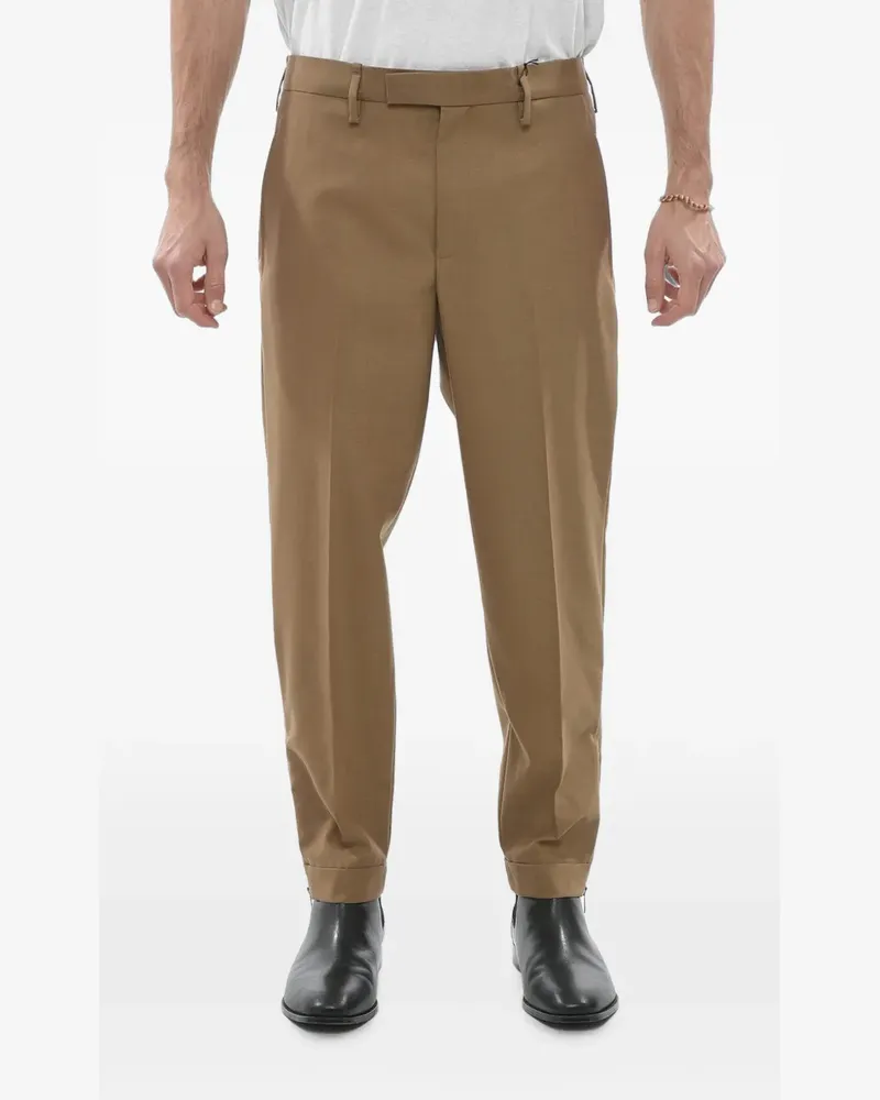 Neil Barrett Jamie pressed-crease trousers - Braun Braun