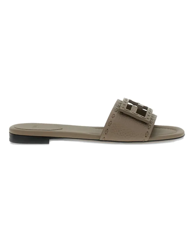 Fendi leather slides - Grau Grau