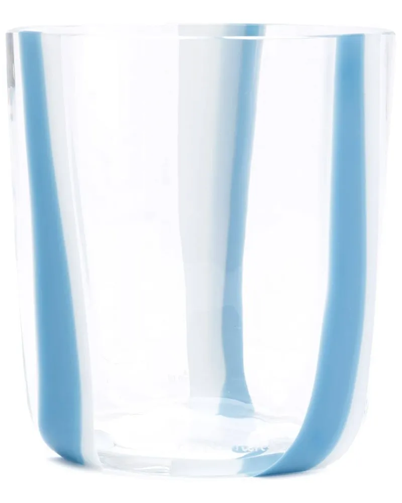 Carlo Moretti Gestreiftes Glas - Blau Blau