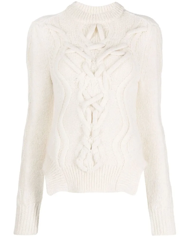 Isabel Marant Fein gestrickter Pullover Nude