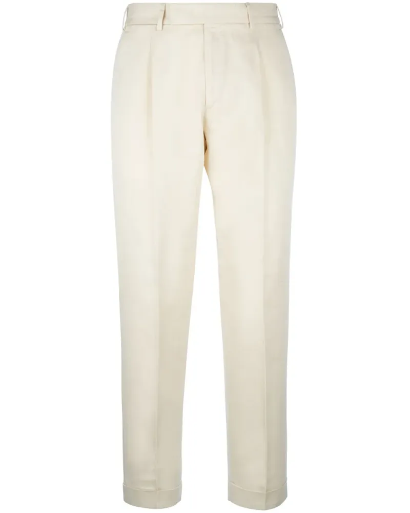 PT TORINO Tapered-Hose mit Bügelfalten - Nude Nude