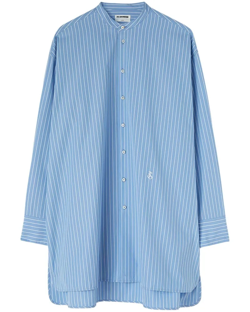Jil Sander Gestreiftes Sunday Hemd - Blau Blau