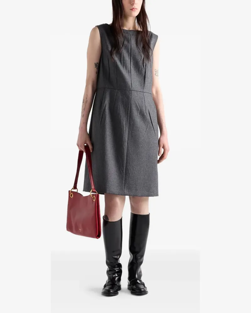 Prada Kleid mit U-Boot-Ausschnitt - Grau Grau