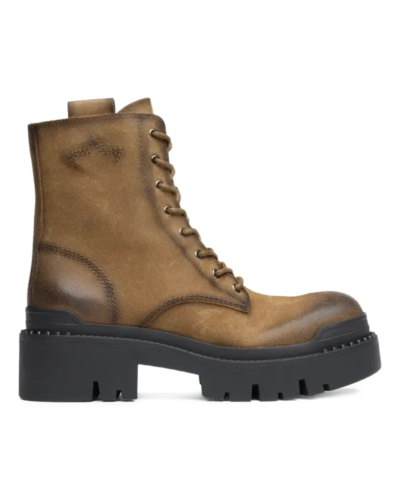 ash Noah Bikerstiefel mit Schnürung - Braun Braun