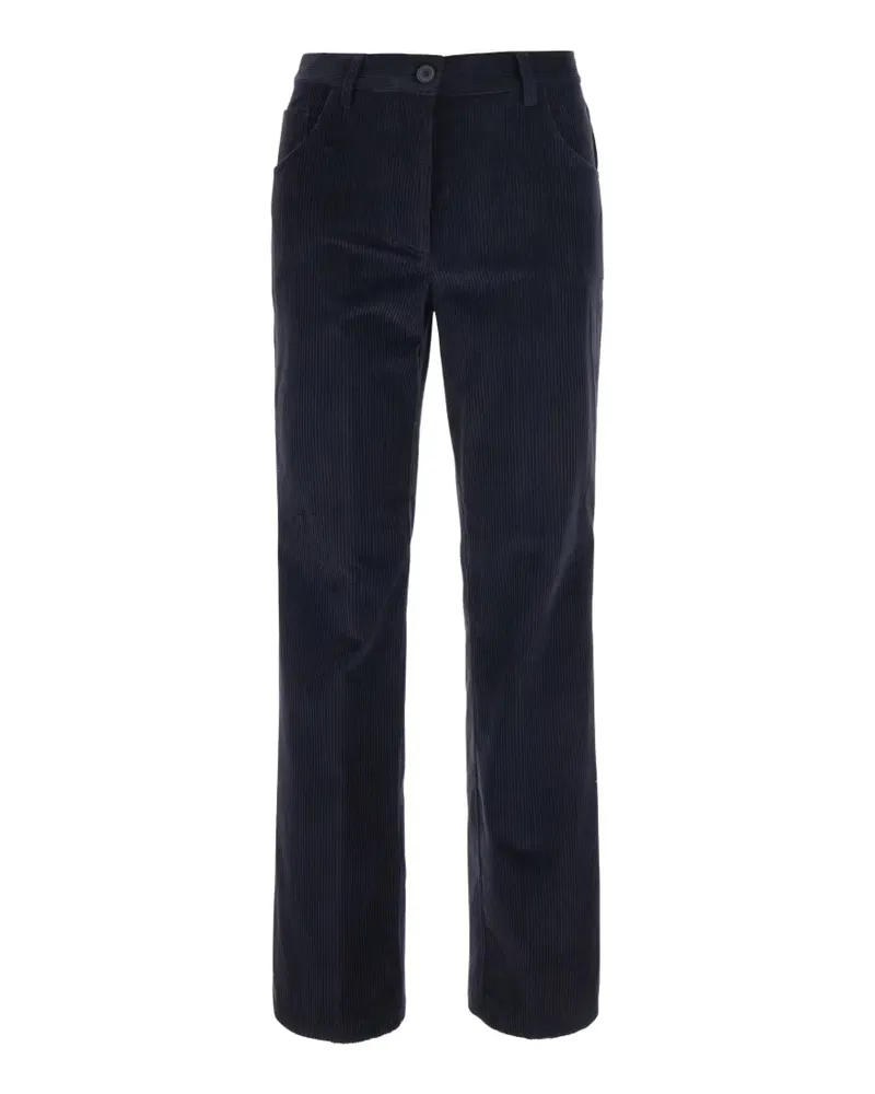 Semicouture Straight-Leg-Hose aus Cord - Blau Blau