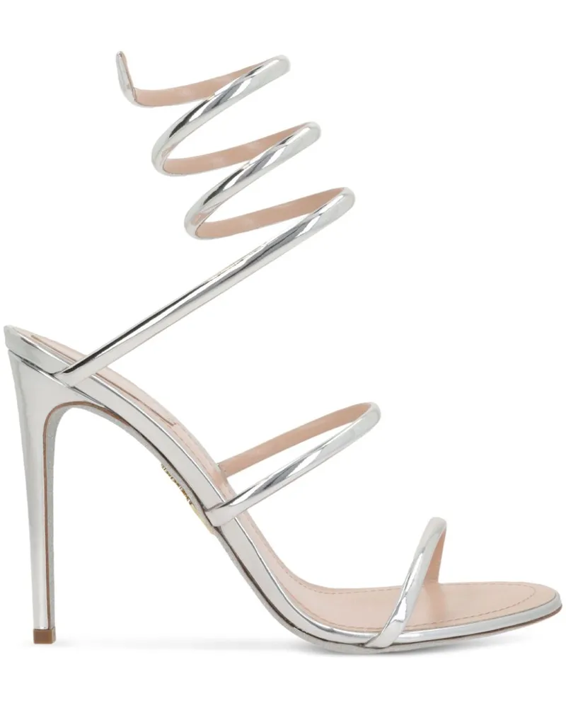 René Caovilla Cleo Sandalen 105mm - Silber Silber