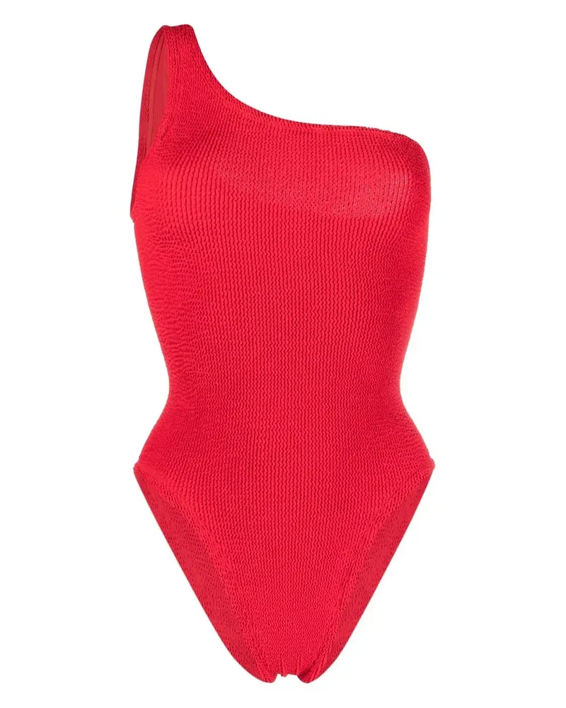 Hunza G One-Shoulder-Badeanzug - Rot Rot